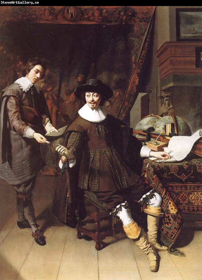 Thomas De Keyser Portrait of Constatijn Huygens and his clerk